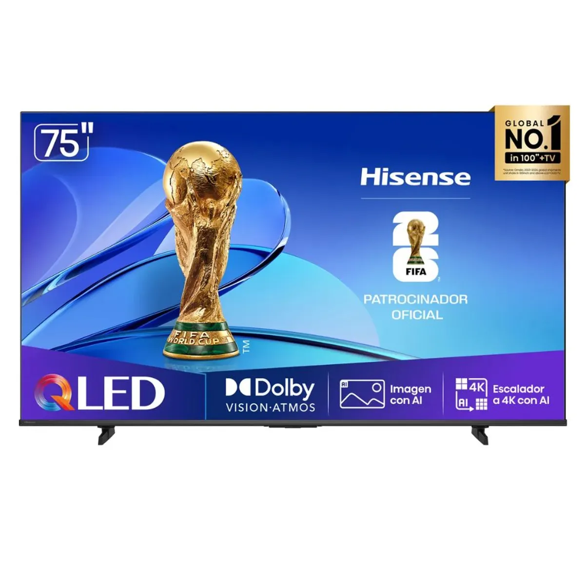 HISENSE - TELEVISOR  HISENSE 75”  4K ULTRA HD SMART TV 75Q6QV