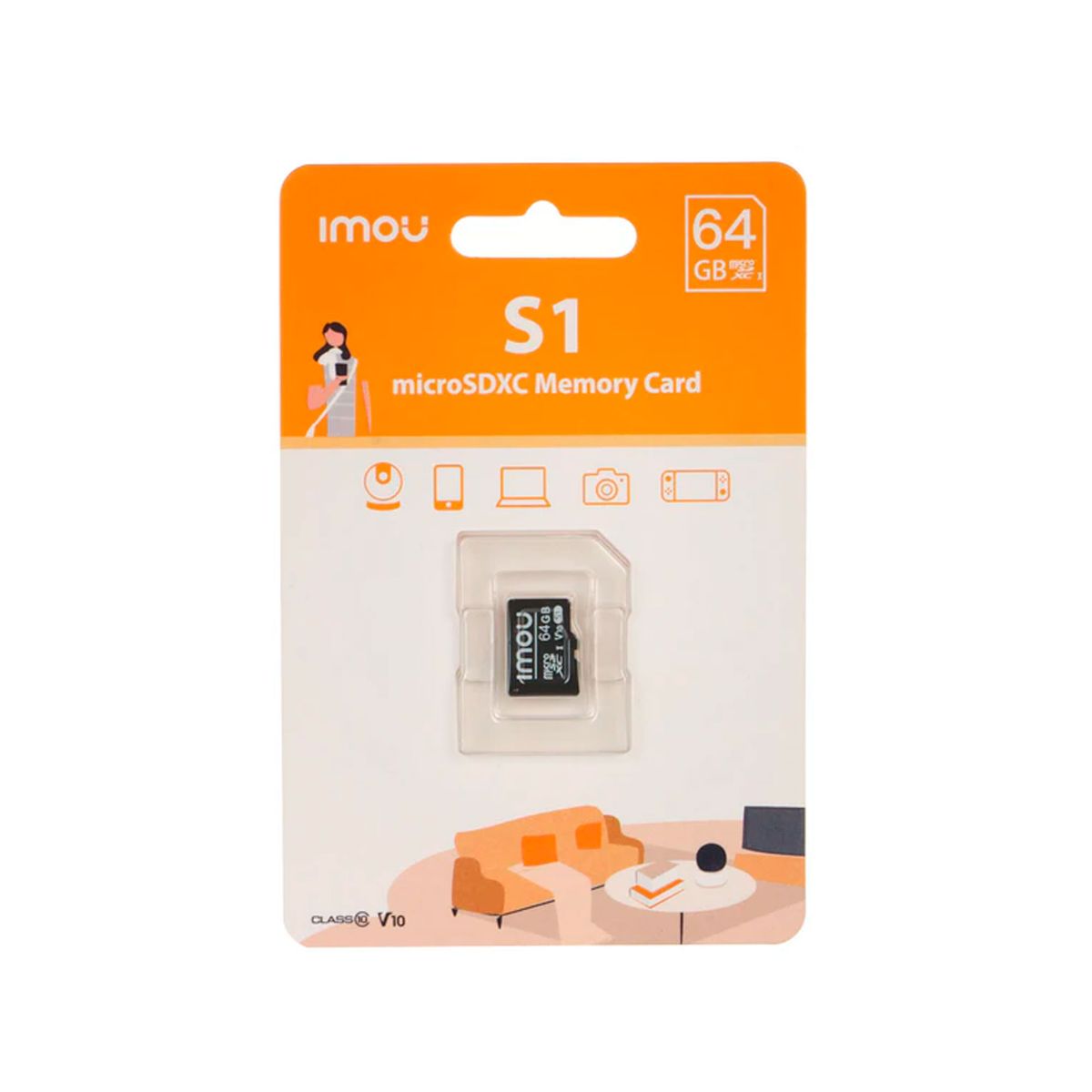 IMOU - MEMORIA MICRO SD IMOU ST2-64-S1 64GB CONTRA AGUA P-N ST2-64-S1-IMOU
