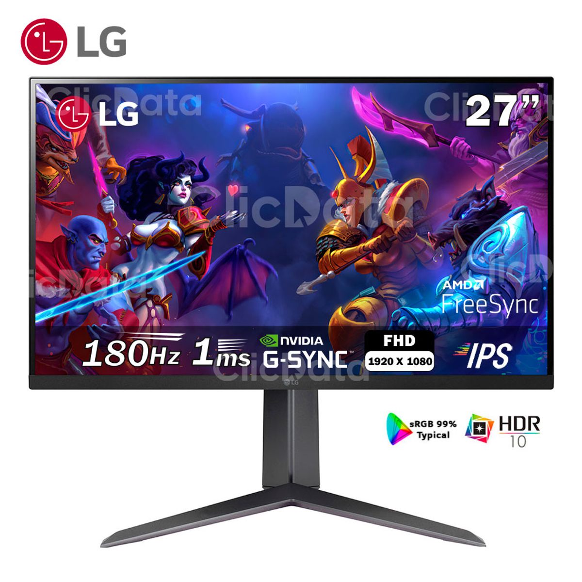 LG - Monitor LG UltraGear 27GS65F-B 27" Full HD IPS 180 Hz HDR10