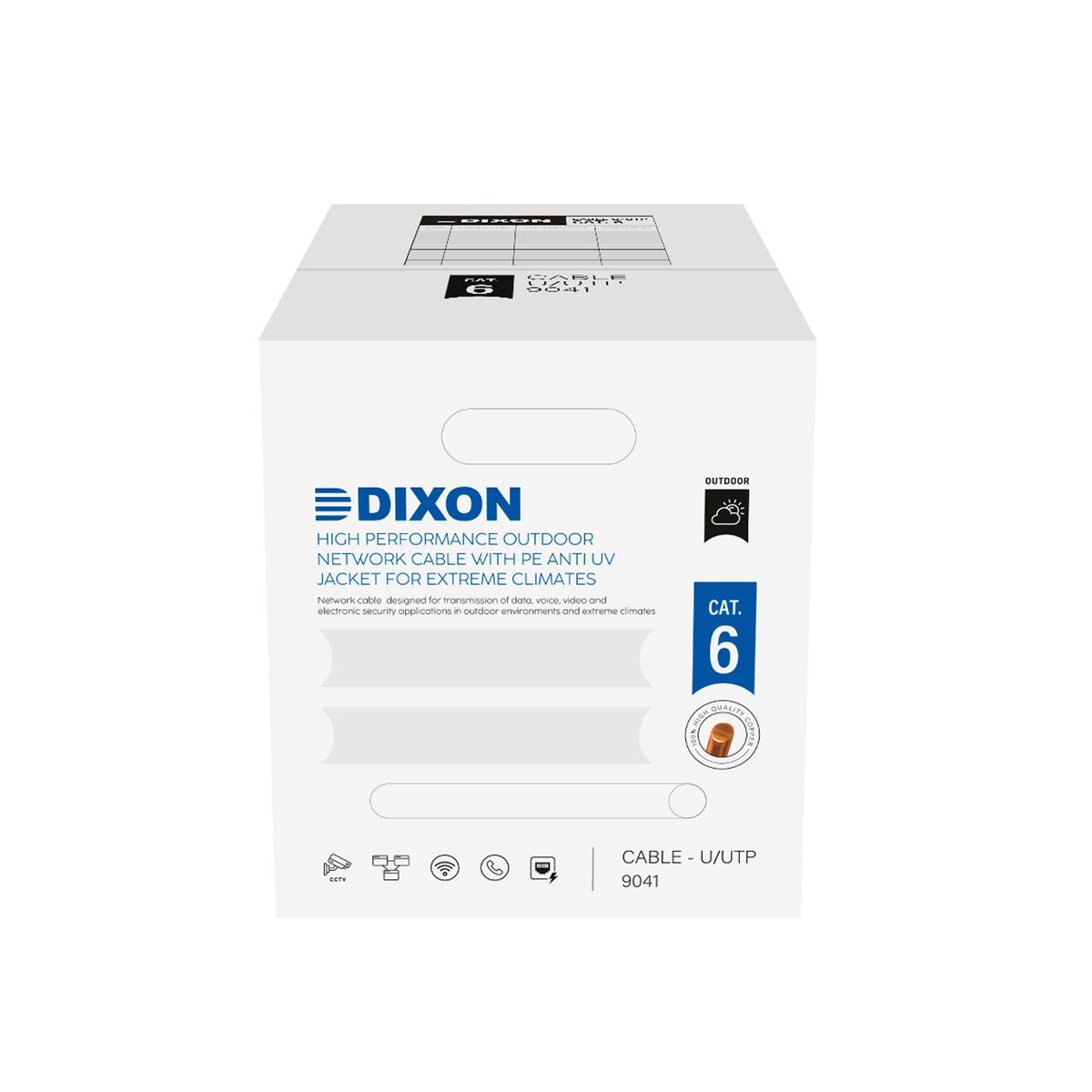 DIXON - CABLE DE RED DIXON 9041 CAT.6 4PX23AWG 305M NEGRO P-N 9041