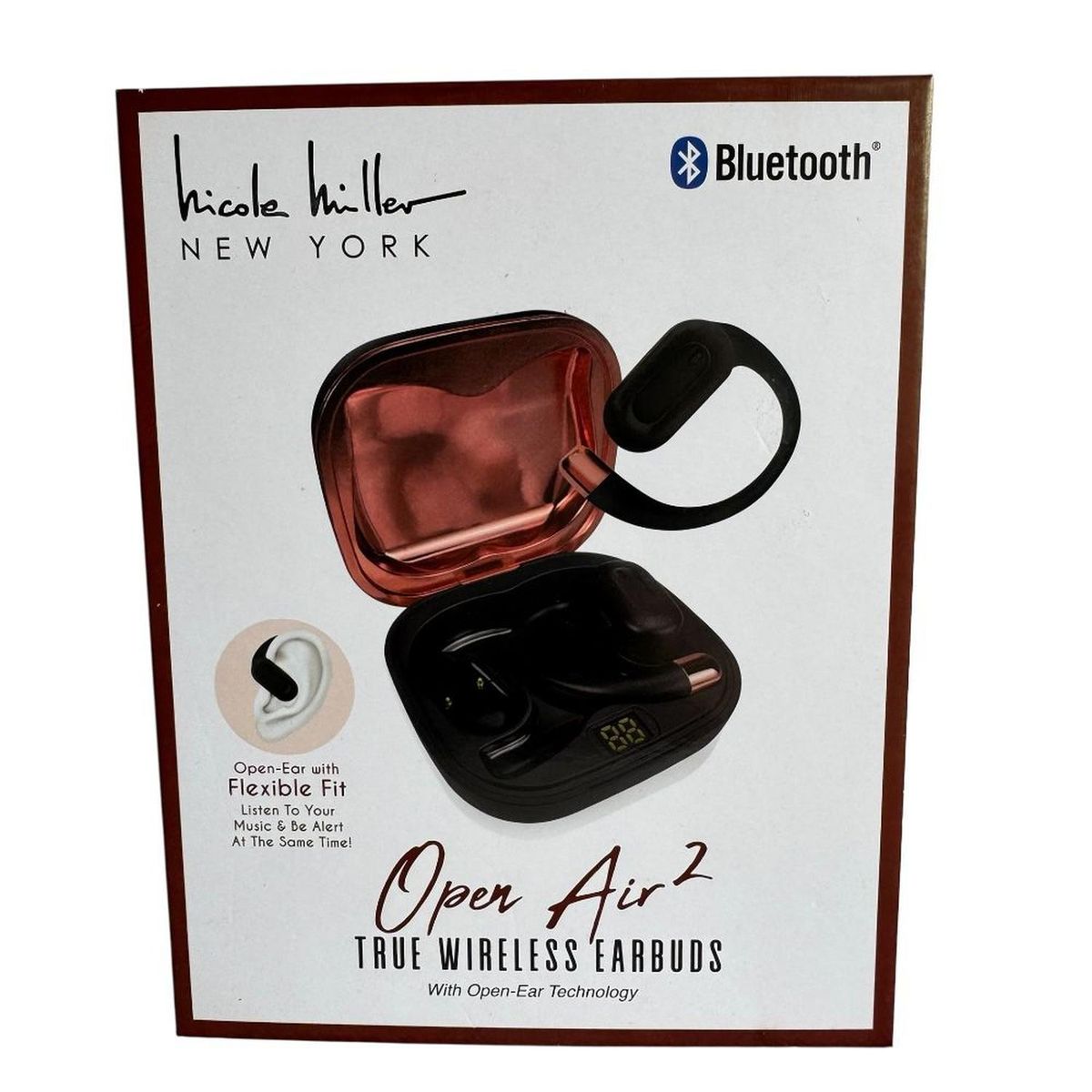 GENERICO - AUDÍFONOS BLUETOOTH MODERNOS OPEN AIR 2 NEGROS