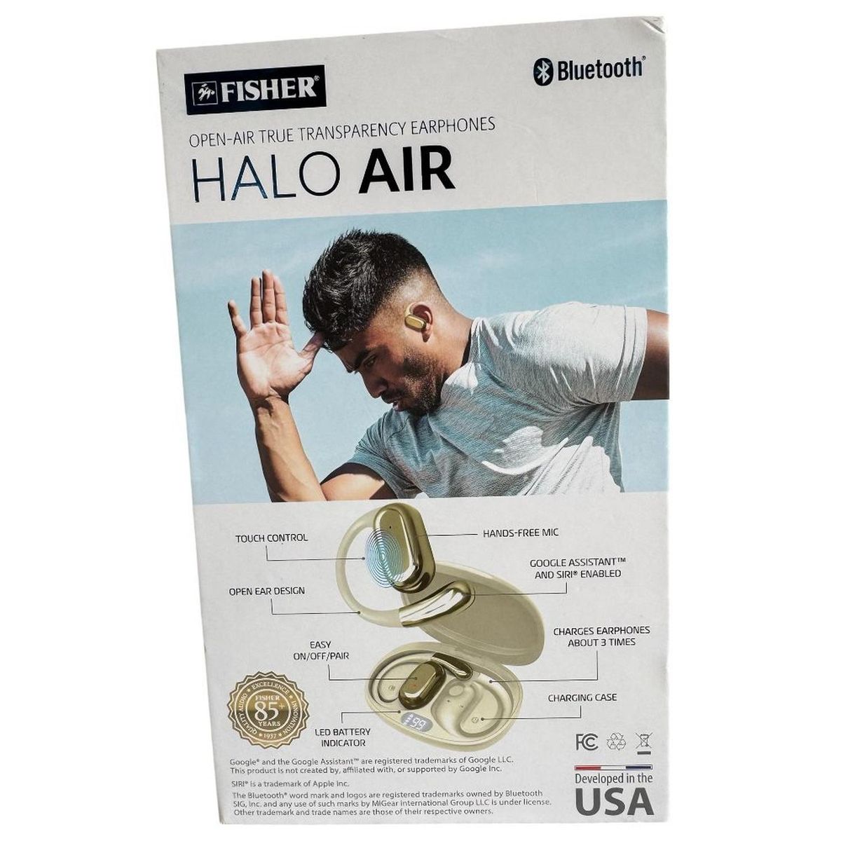 GENERICO - AUDÍFONOS BLUETOOTH FISHER HALO AIR DORADO