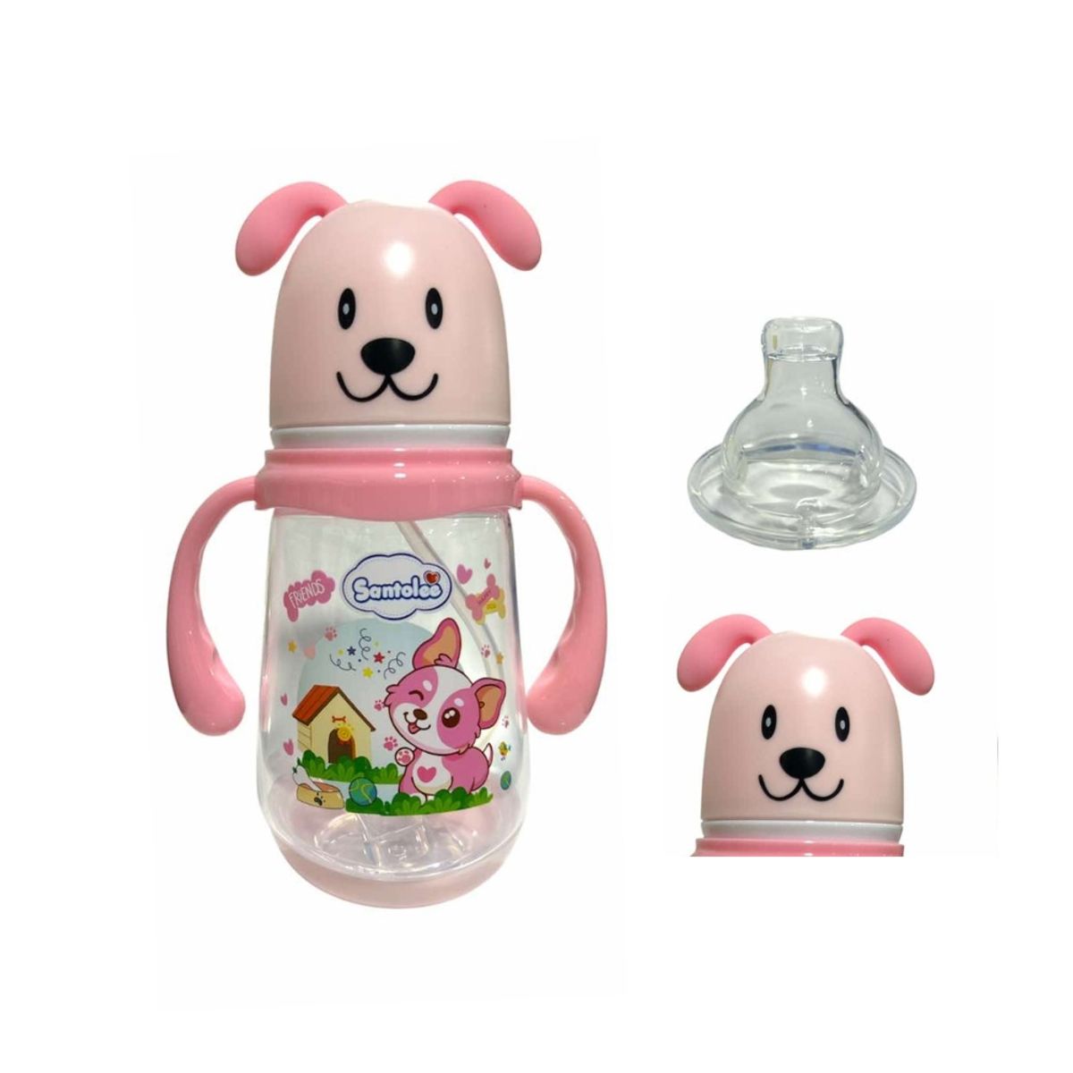 GENERICO - Biberón Diseño Perrito de 10 OZ para niña