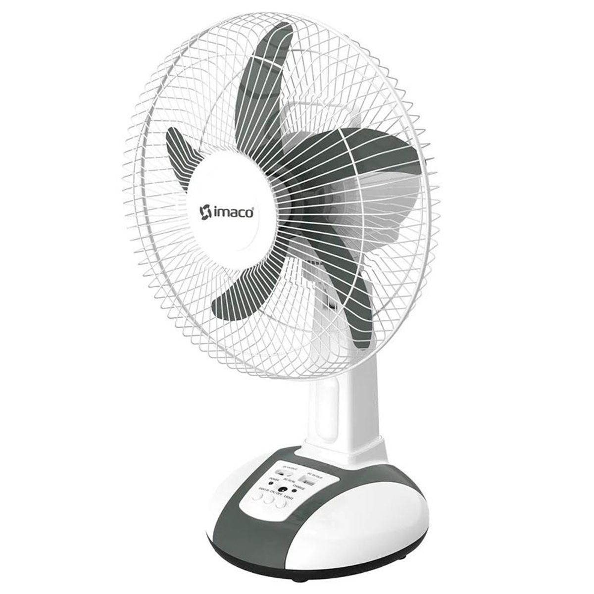 IMACO - Ventilador 14 Solar Recargable de mesa FAN1418SOL Imaco