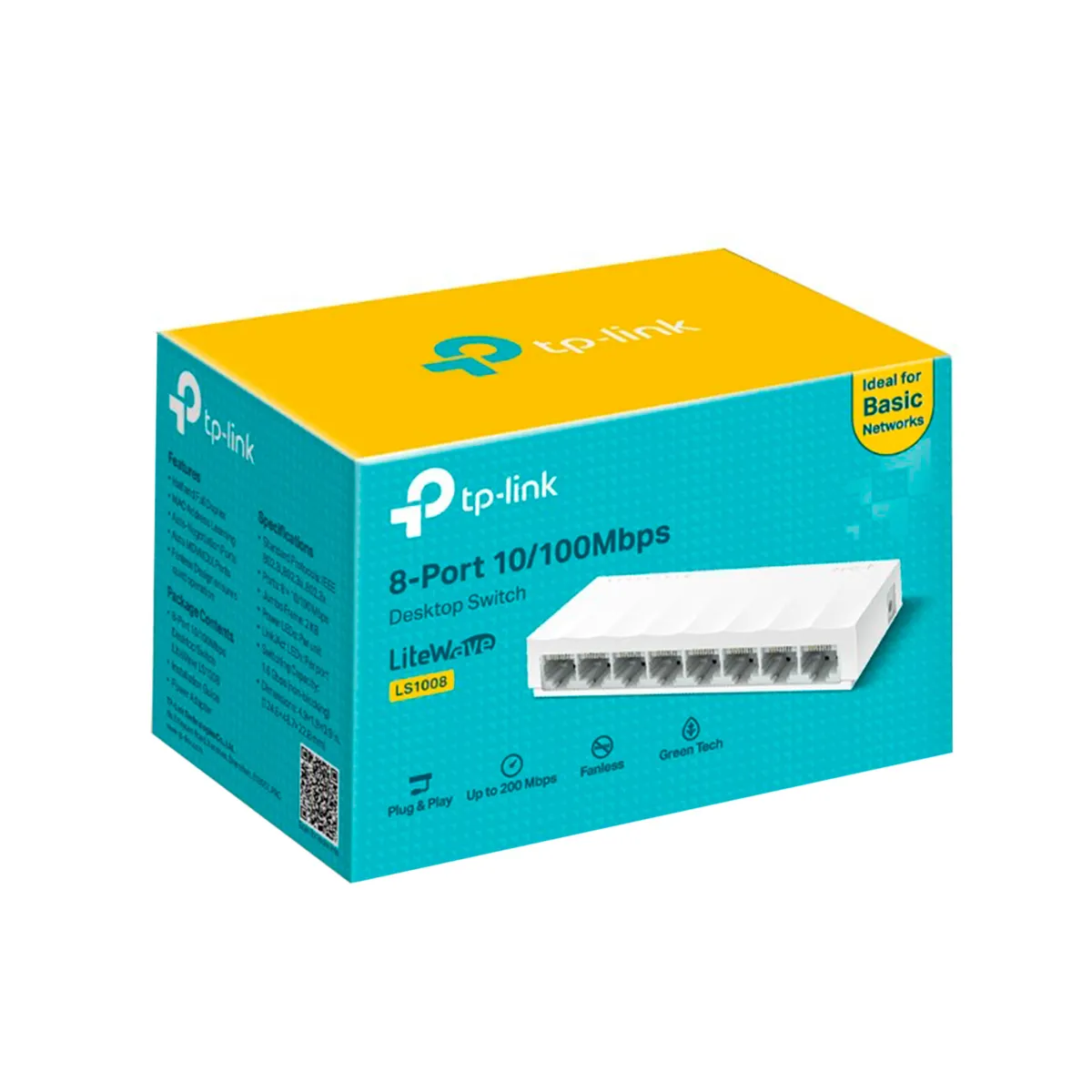 TP LINK - SWITCH TP-LINK  V2 8 PUERTOS 10-100MBPS