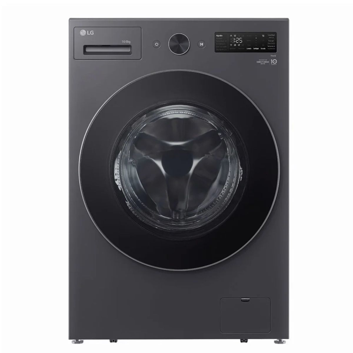 LG - Lavaseca 168KG IA Carga Frontal Grafito LG WD16EGNTS6P