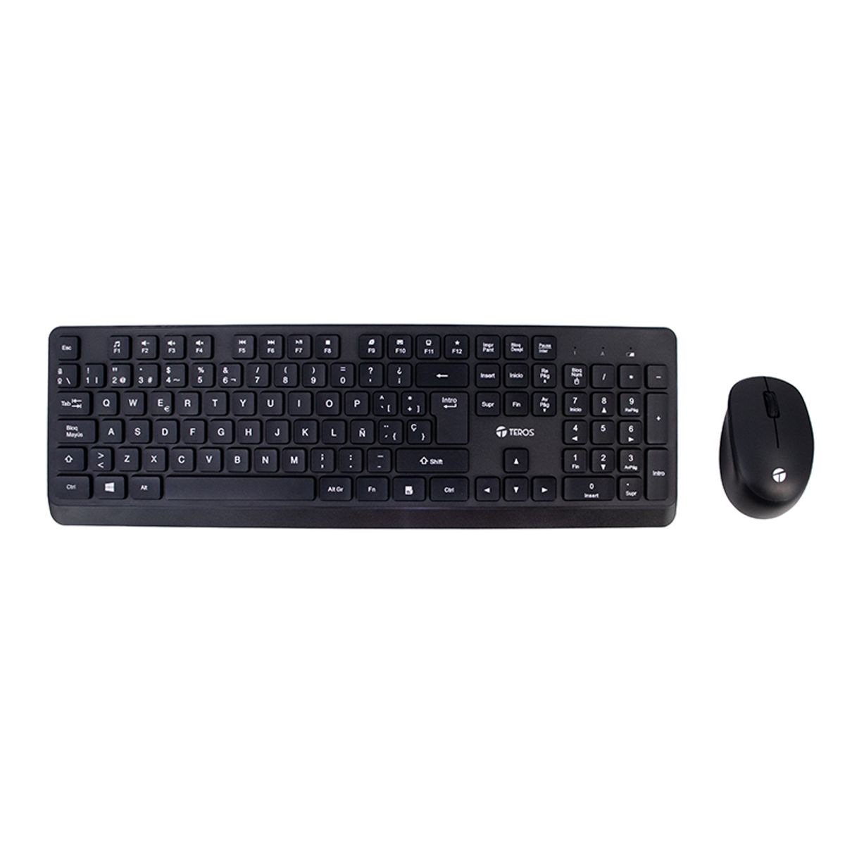 TEROS - Kit Inalámbrico Teclado Y Mouse Teros TE-5011CS - Español - 2.4GHz - 1000 DPI - Negro