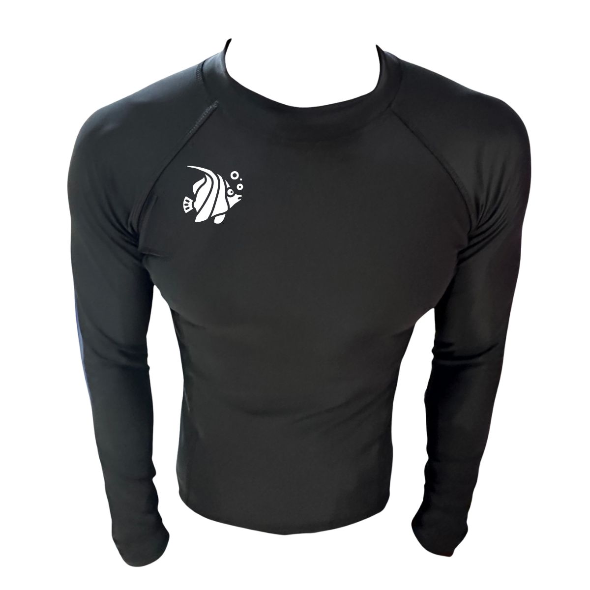 AQUA&MODA - LICRA CON PROTECCION UV AQUAMODA LAMLPEZBRN PEZ1 UNISEX NEGRO LOGO BLANCO REFLECTIVO