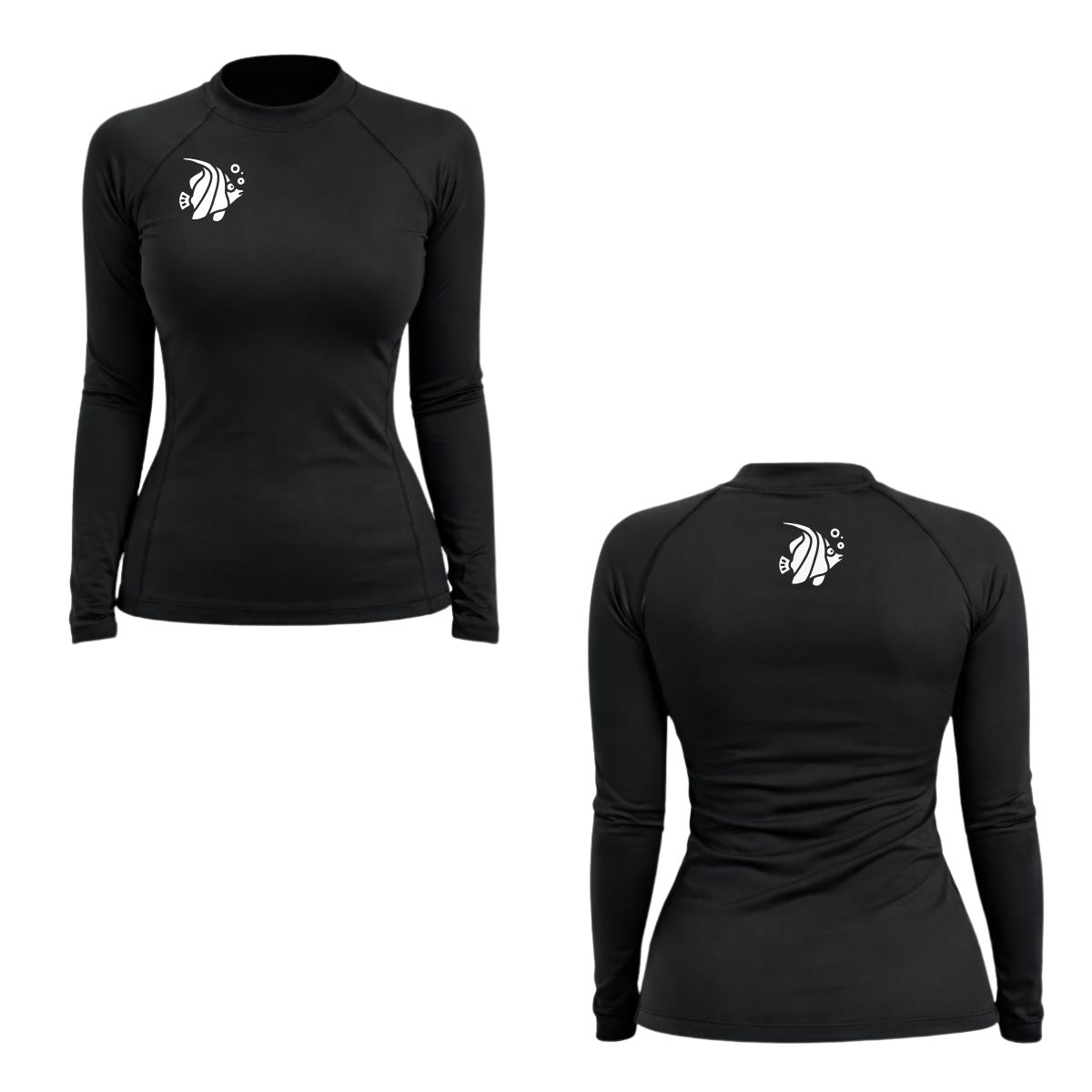 AQUA&MODA - LICRA CON PROTECCION UV AQUAMODA LAMLPEZBRN PEZ1 UNISEX NEGRO LOGO BLANCO REFLECTIVO