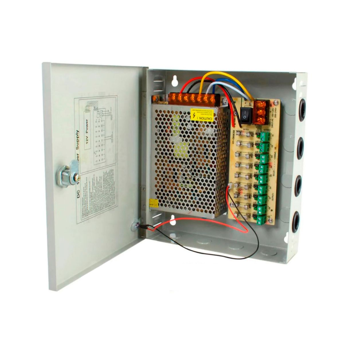 GENERAL - FUENTE DE PODER CENTRALIZADA 9 CAMARAS 220V 12V 10A P-N ACC910