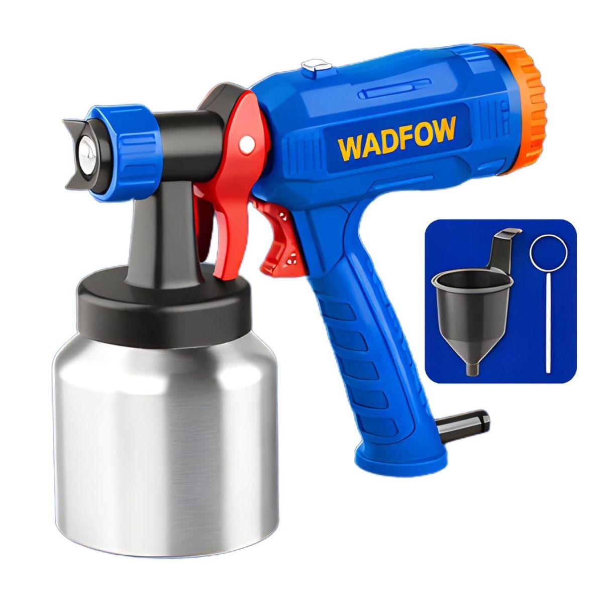 GENERICO - Pistola para Pintar 500W con vaso de aluminio 800ML Wadfow