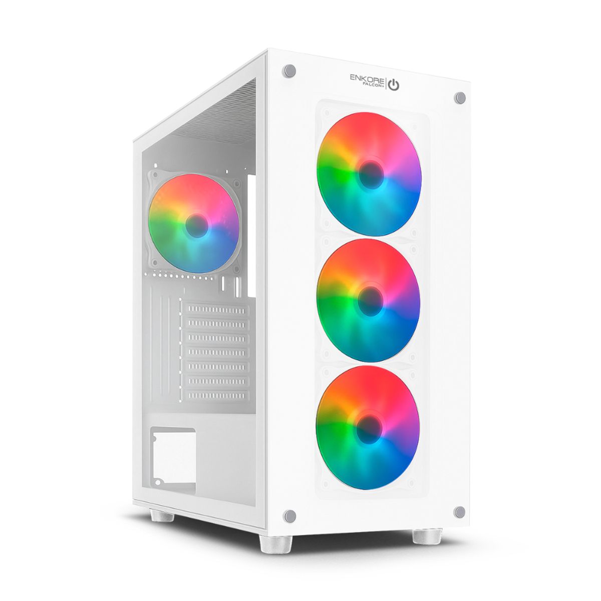 ENKORE - Case Gamer Enkore Falcon 5000w Rgb 4 Fan Usb 3.0 Blanco