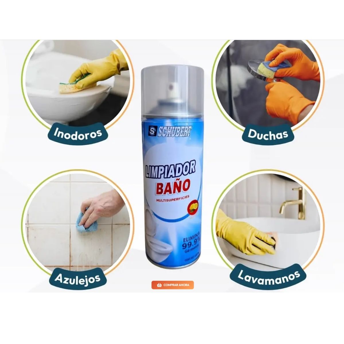 GENERICO - Espuma Limpiadora Y Blanqueadora Para El Baño De Tu Casa X 1 UND