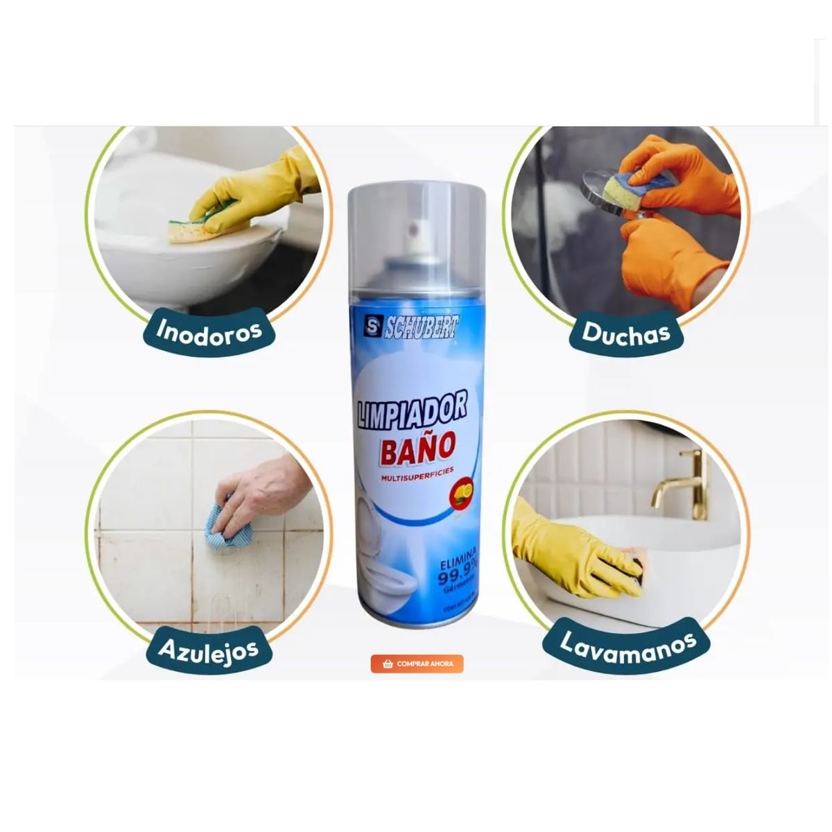 GENERICO - Espuma Limpiadora Y Blanqueadora Para El Baño De Tu Casa X 1 UND