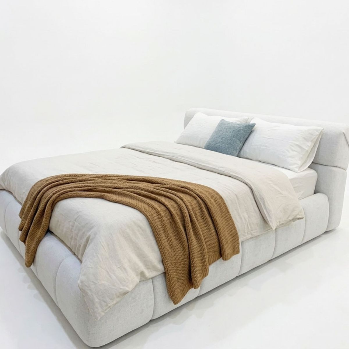 Cama Box Tarima Vizeu Champagne Plaza y Media La Industria, marca GENERICO - Foto Principal