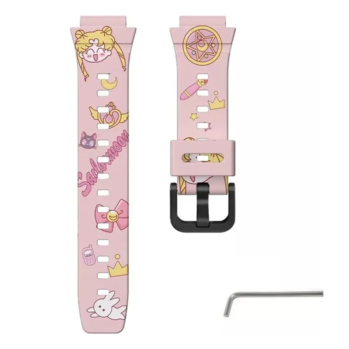 GENERICO - CORREA DE SILICONA PARA HUAWEI WATCH KIDS 4 PRO ANIMADO ROSA