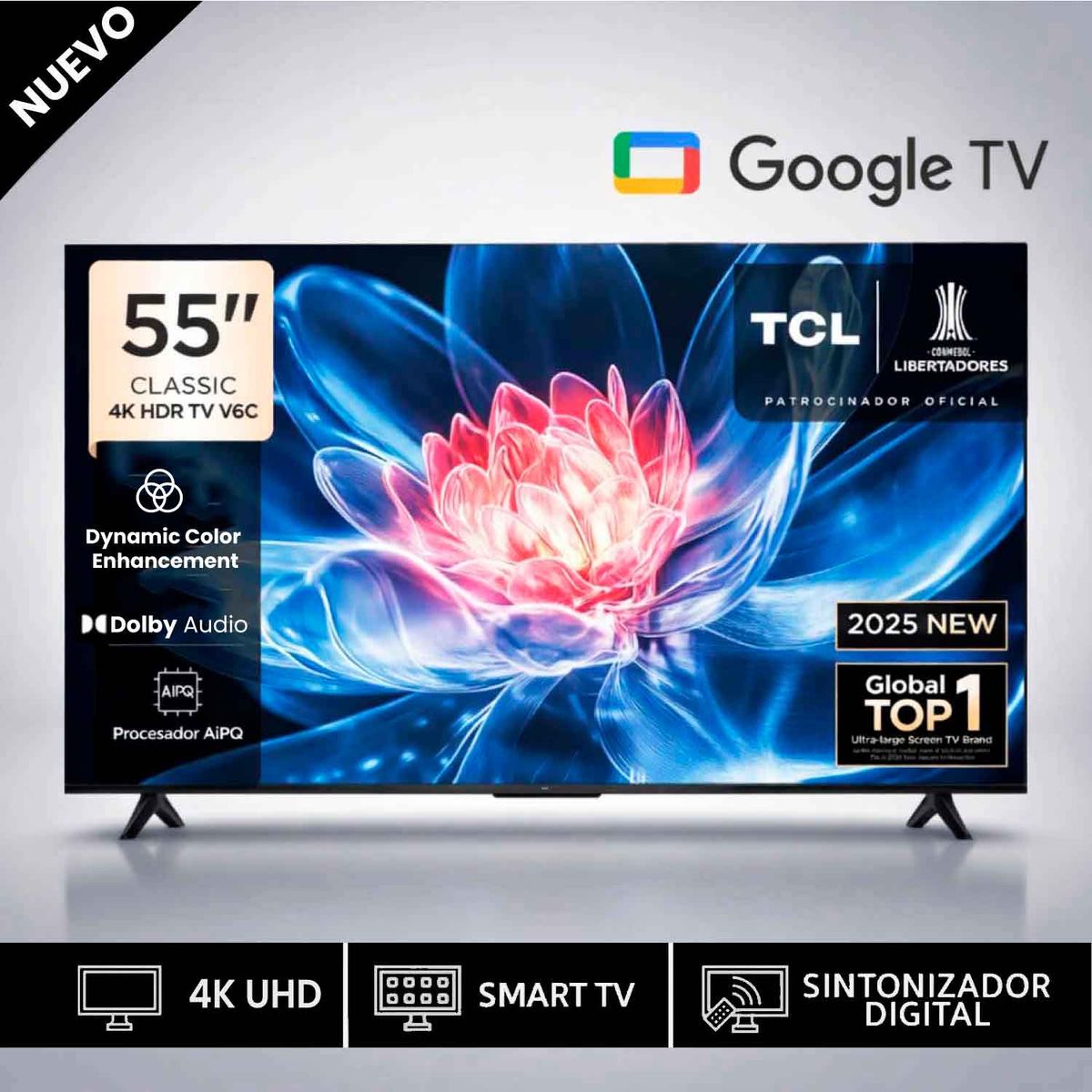 TCL - Televisor TCL 55” 55V6C UHD 4K Smart TV 2025