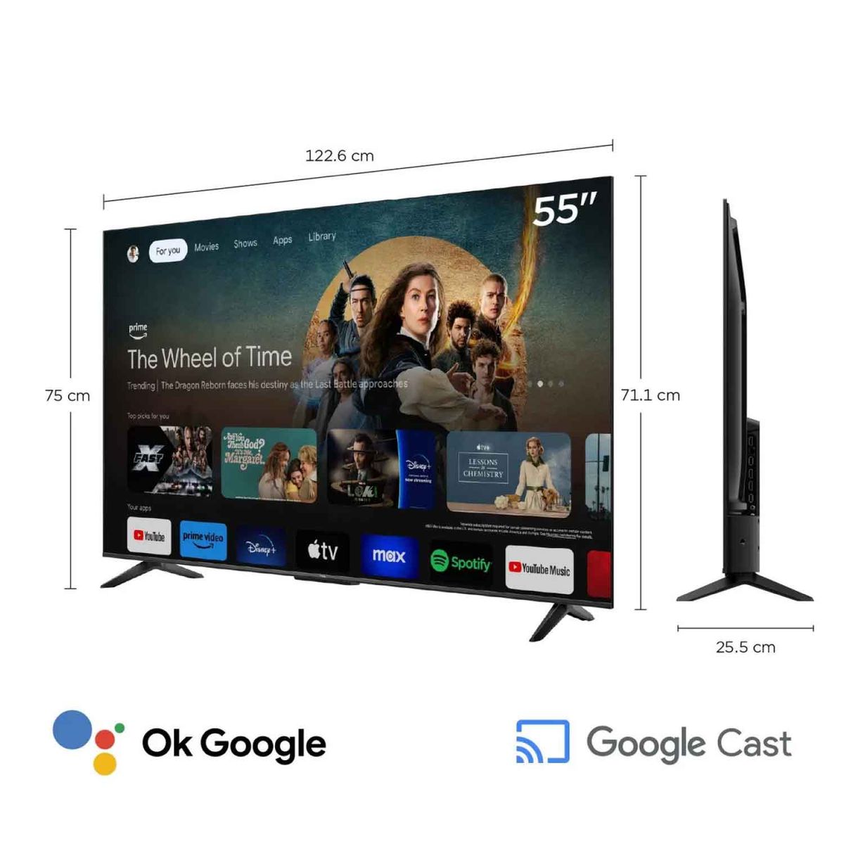 TCL - Televisor TCL 55” 55V6C UHD 4K Smart TV 2025