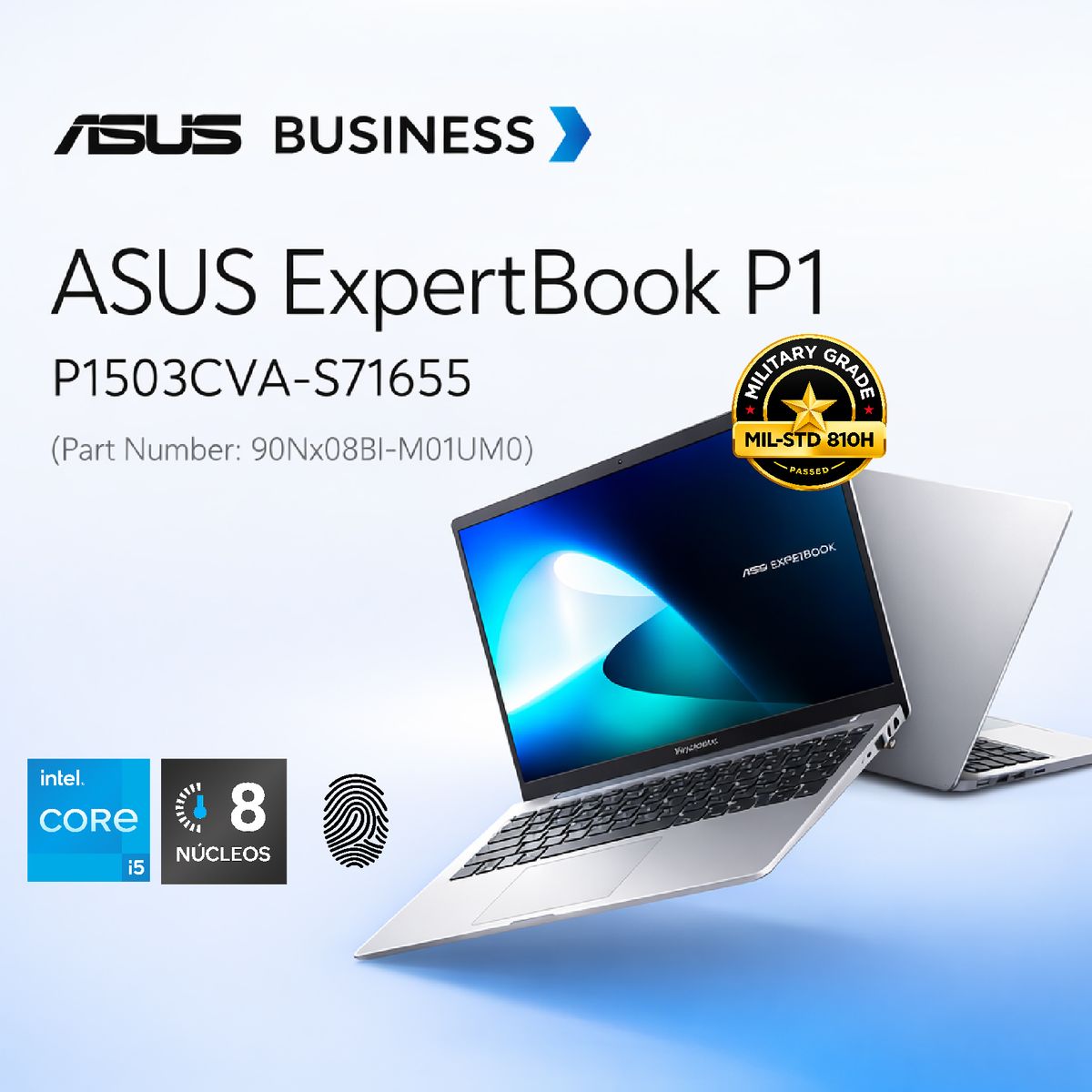 ASUS - Laptop ASUS ExpertBook P1503 15.6 FHD, Intel Core i5-13420H, 16GB RAM DDR5, 512GB SSD + Mouse