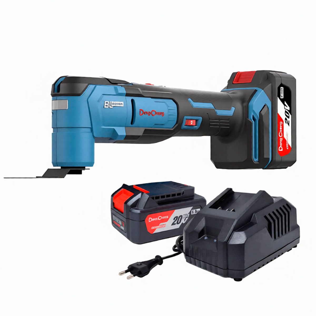 DONGCHENG - Multiherramienta Sierra Oscilante Multitool Dongcheng DCMD20EM 20V 2Bat x 4Ah Brushless