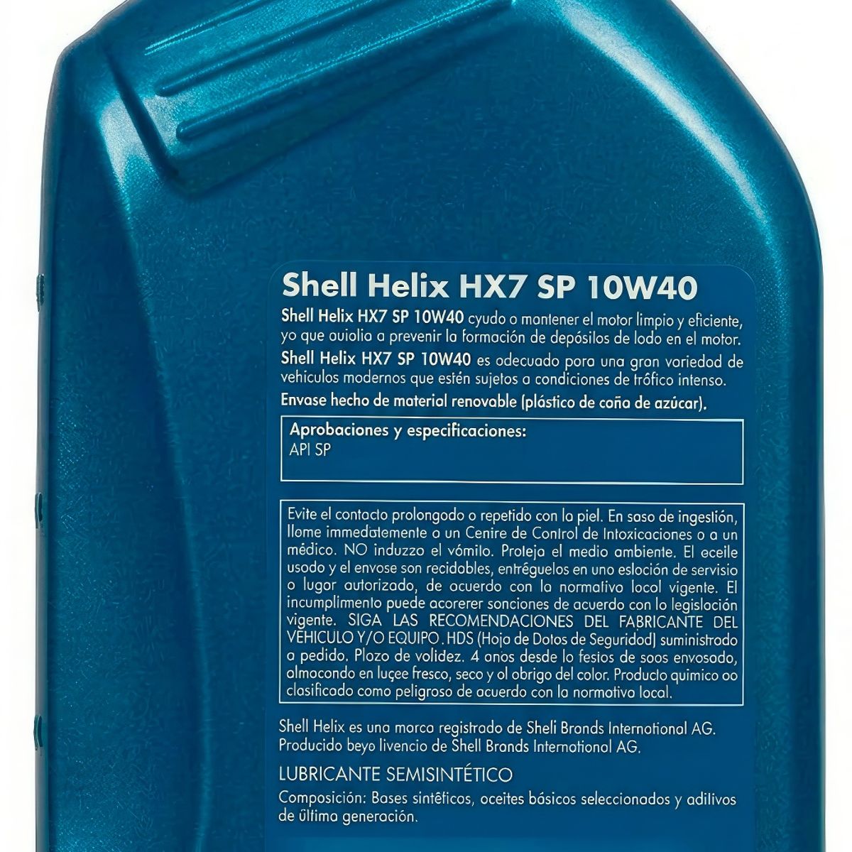 GENERICO - Aceite de Motor Shell Helix HX7 SemiSintetico SP 10W-40 1LT