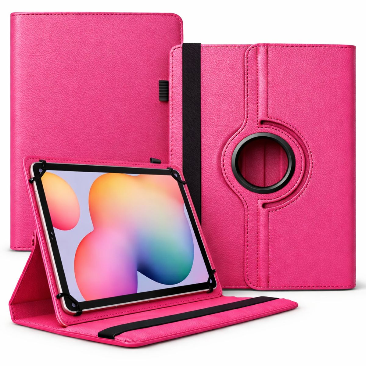GENERICO - CASE GIRATORIO TABLET HUAWEI M5 LITE FUCSIA