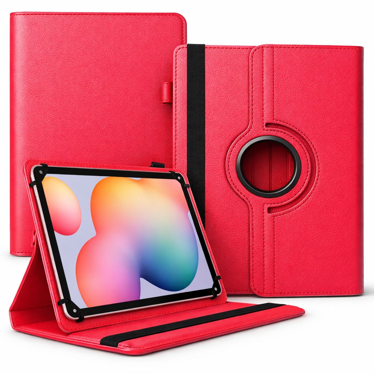 GENERICO - CASE GIRATORIO TABLET XIAOMI PAD 6 ROJO