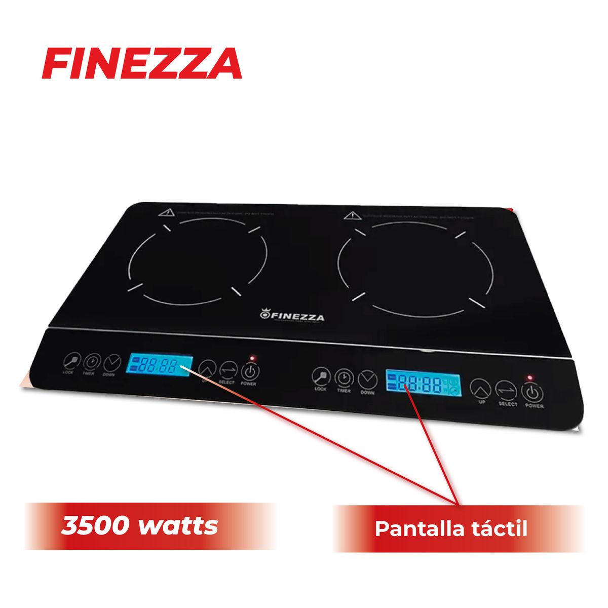 FINEZZA - Cocina de Inducción de 2 hornillas FINEZZA