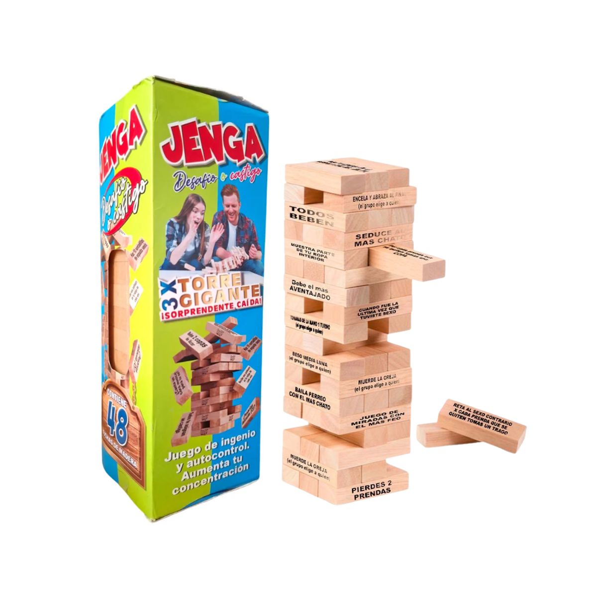 GENERICO - Jenga Desafío o Castigo Juego de Mesa