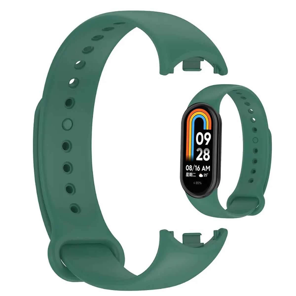 GENERICO - Correa Silicona Compatible con Xiaomi Mi Band 8 - V. Militar