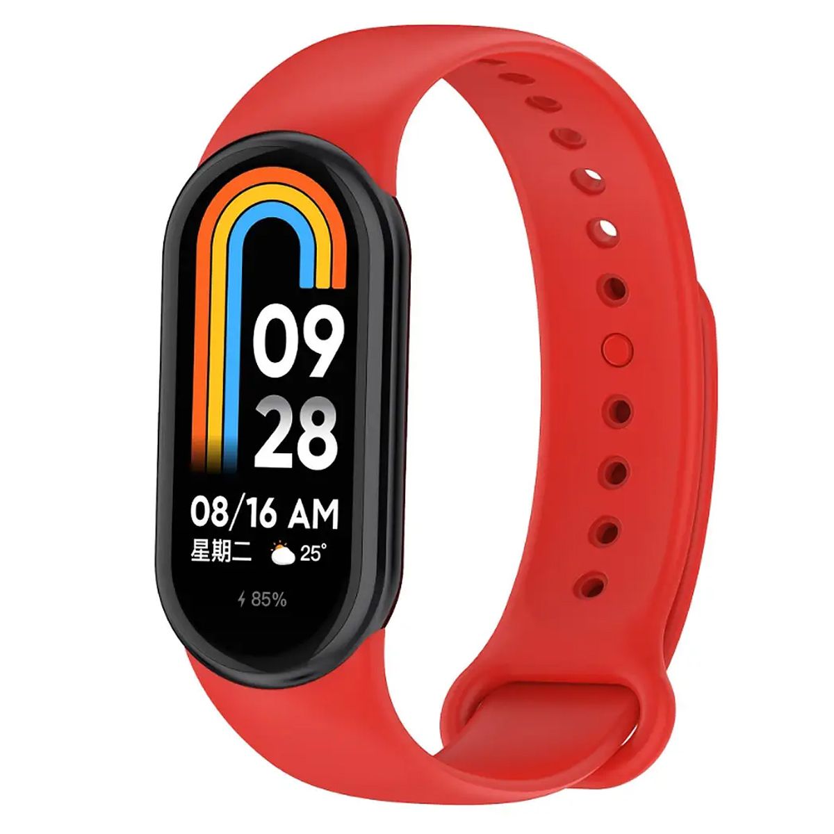 GENERICO - Correa Silicona Compatible con Xiaomi Mi Band 8 - Rojo