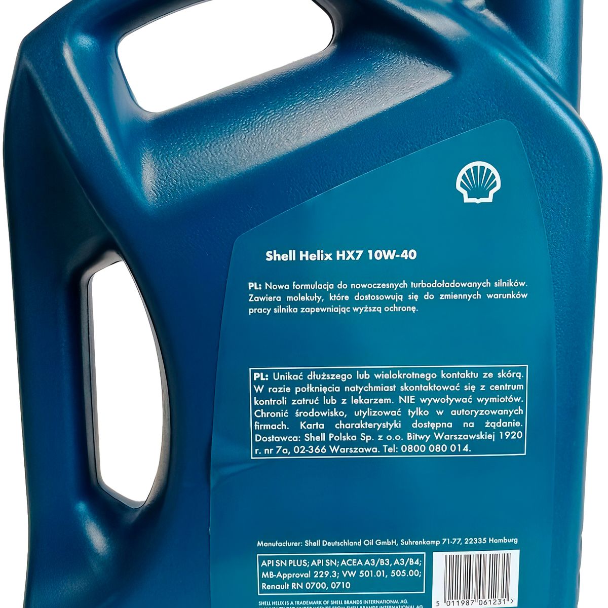 GENERICO - Aceite de Motor Shell Helix HX7 SemiSintetico 10W-40 4LT