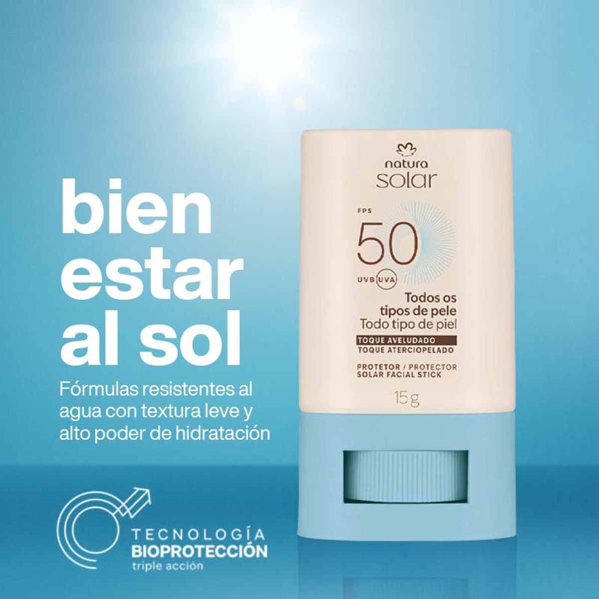NATURA - Protector Solar Facial en Barra FPS 50 Natura Solar