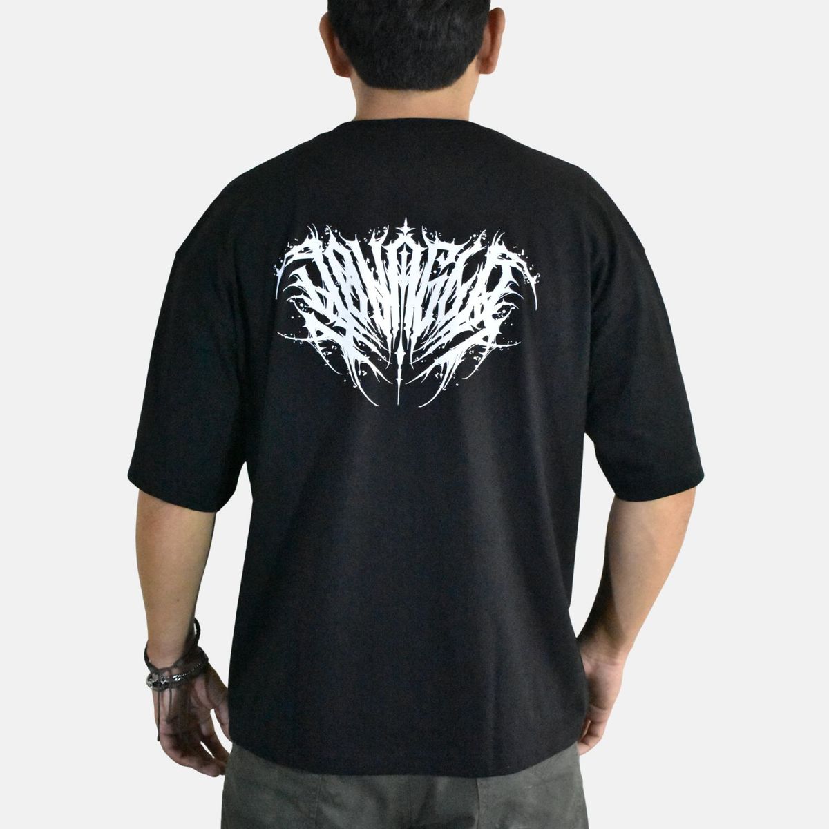 YONISTERS CLOTHING - Polo Hombre Casual Boxy Fit 100% Algodón Gym Death Metal Negro Yonisters Clothing