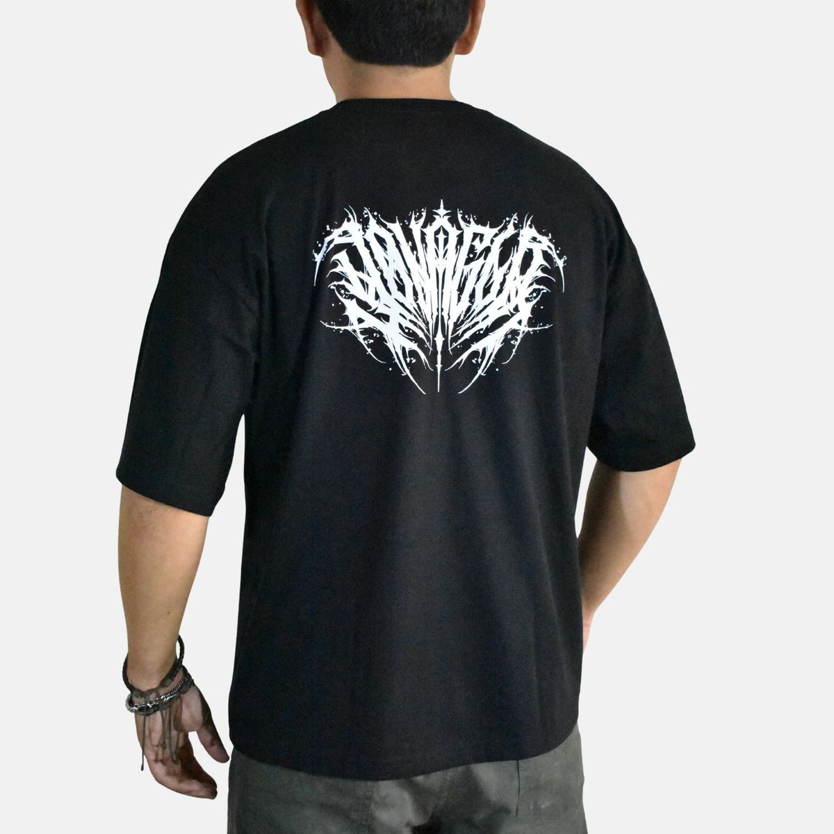 YONISTERS CLOTHING - Polo Hombre Casual Boxy Fit 100% Algodón Gym Death Metal Negro Yonisters Clothing