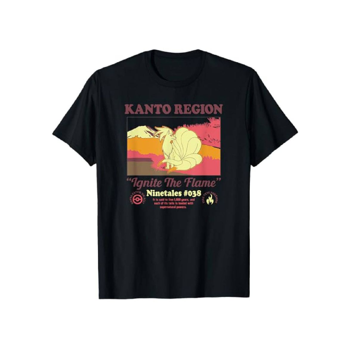 POKEMON - Pokemon Camiseta Ninetales Kanto Talla M