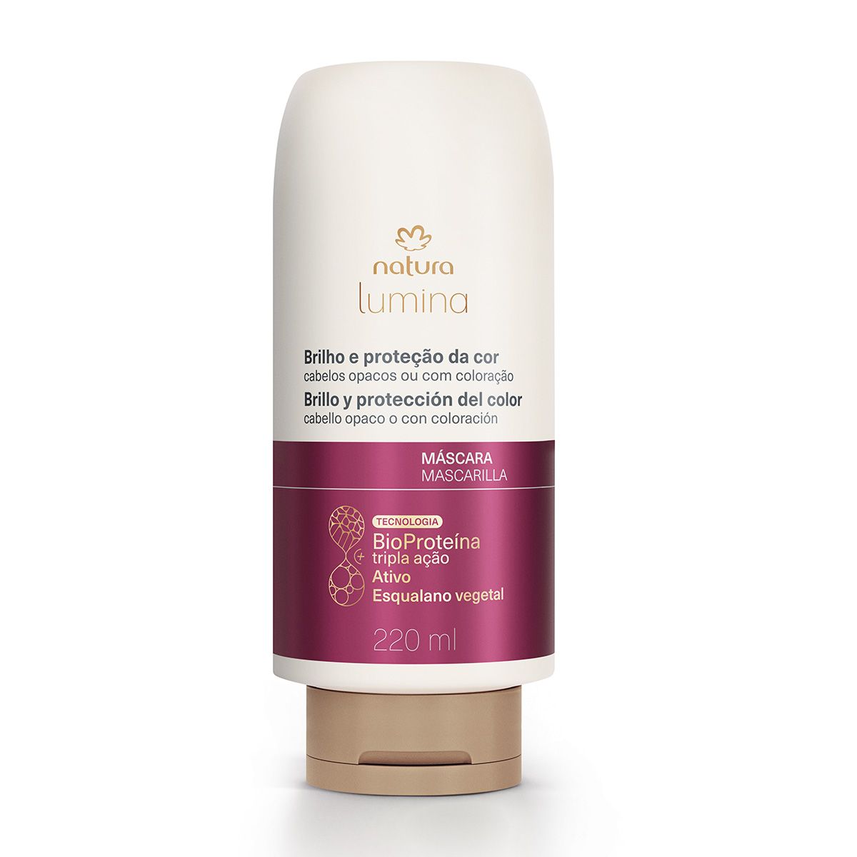 NATURA - Lumina Máscara de Blindaje Brillo y Protección del Color 220ml