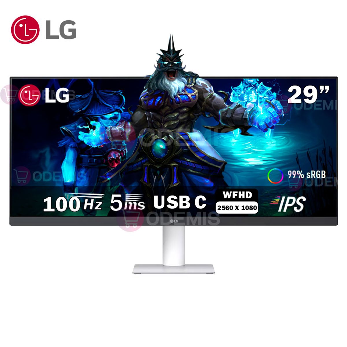 LG - MONITOR LG 29U531A-W, 29" IPS Ultrawide, WFHD 2560 x 1080, 100Hz, 5ms, USB Type-C