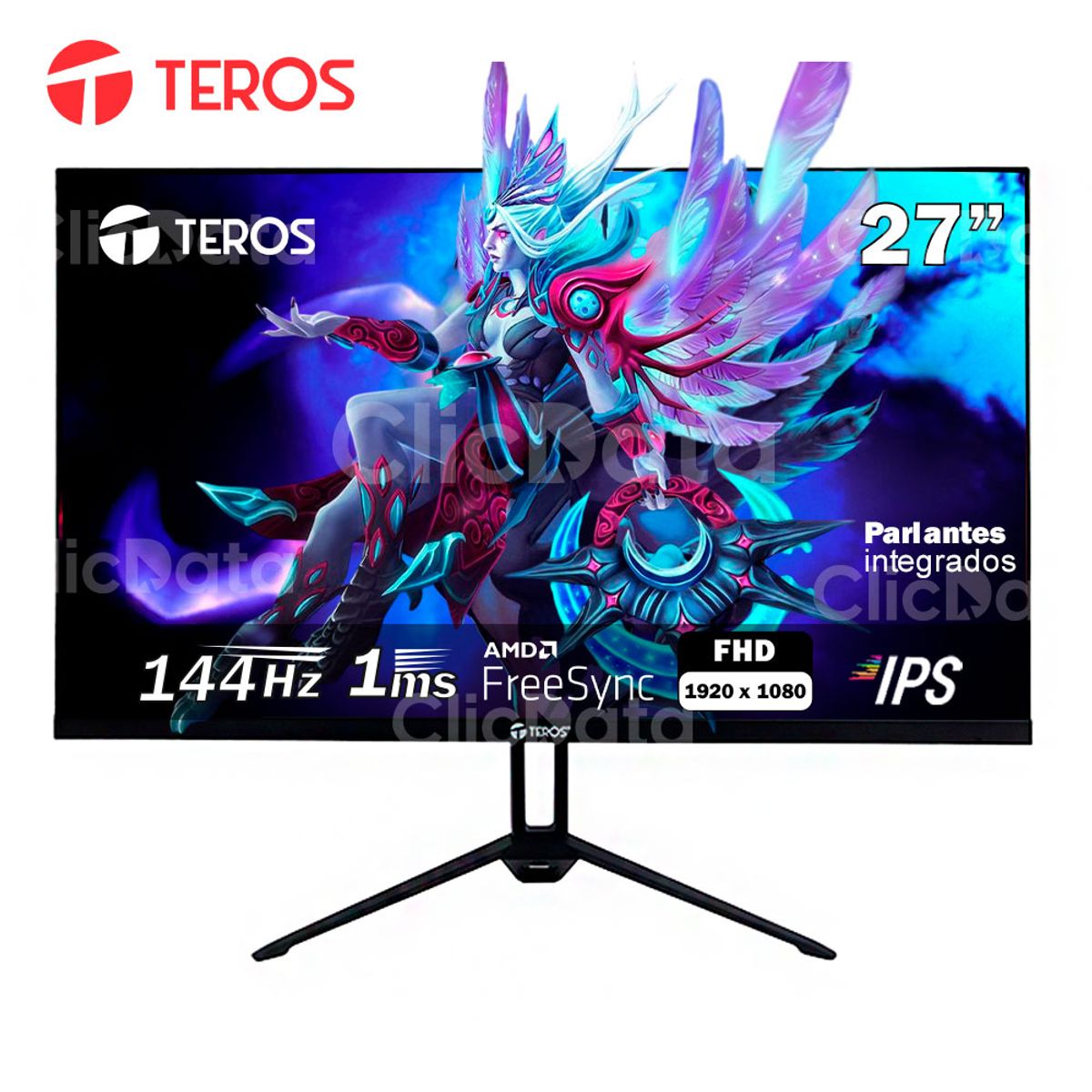 TEROS - Monitor plano TEROS TE-2714S 27 FHD IPS 144Hz 1ms HDMI DP AUDIO OUT PARLANTES negro