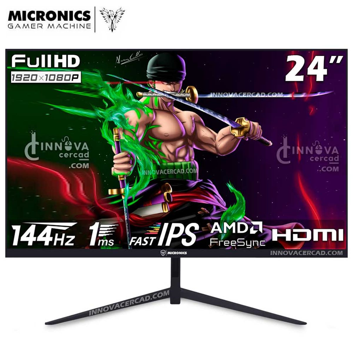 MICRONICS - Monitor Gamer Micronics Fenix MF24FF 24 Full HD IPS 144Hz 1MS AMD FreeSync