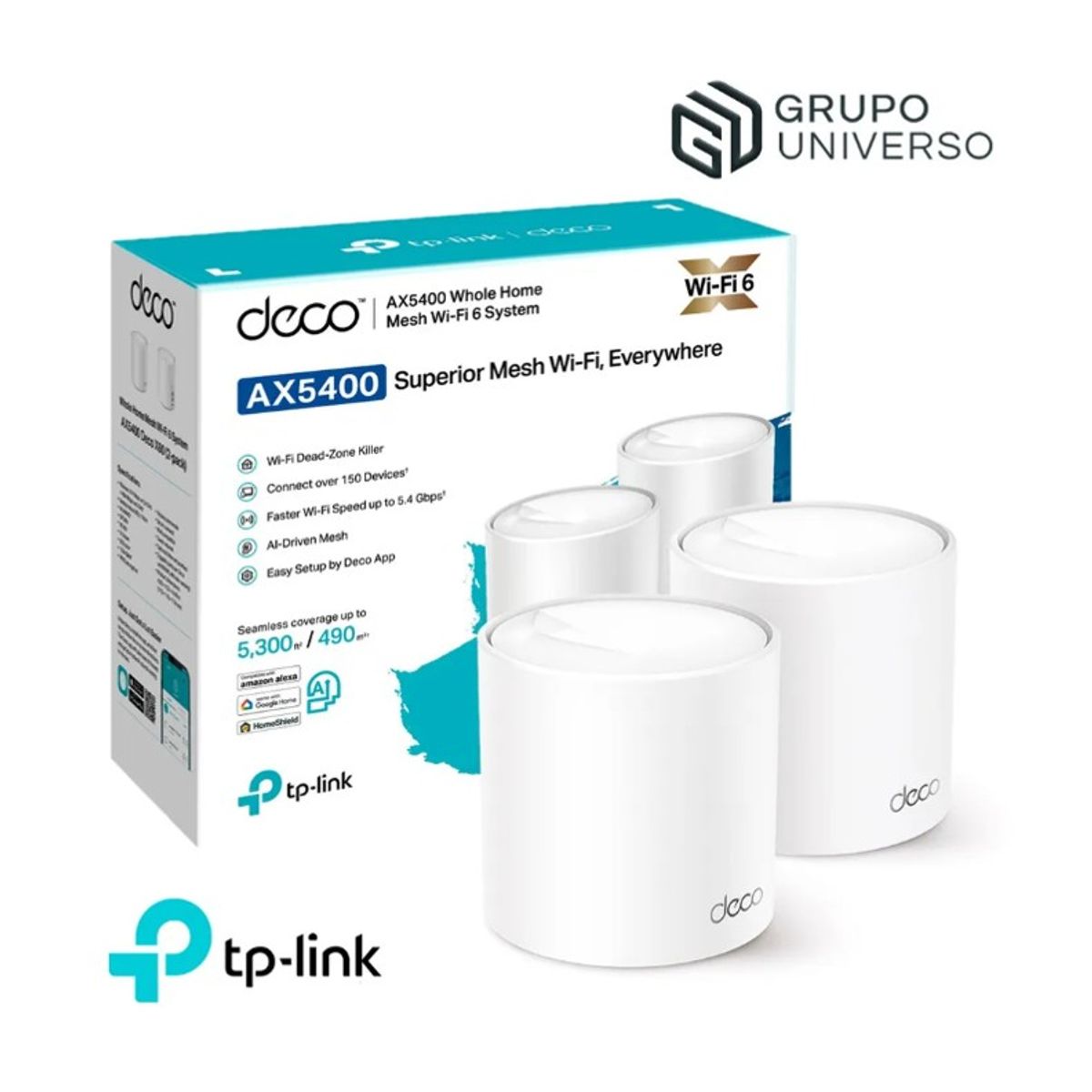 TP LINK - Deco X60 2 Pack Tp-Link Mesh Sistema Wifi 6