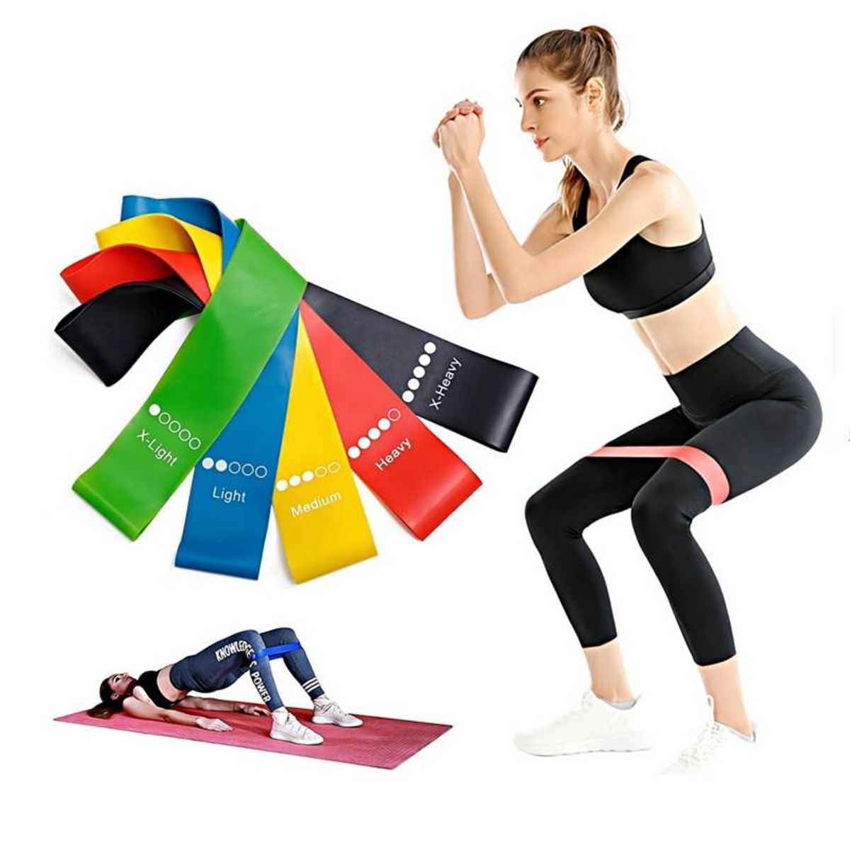 OEM - Set 5 Ligas Elásticas de Resistencia Profesional - Ejercicio en Casa y Gimnasio