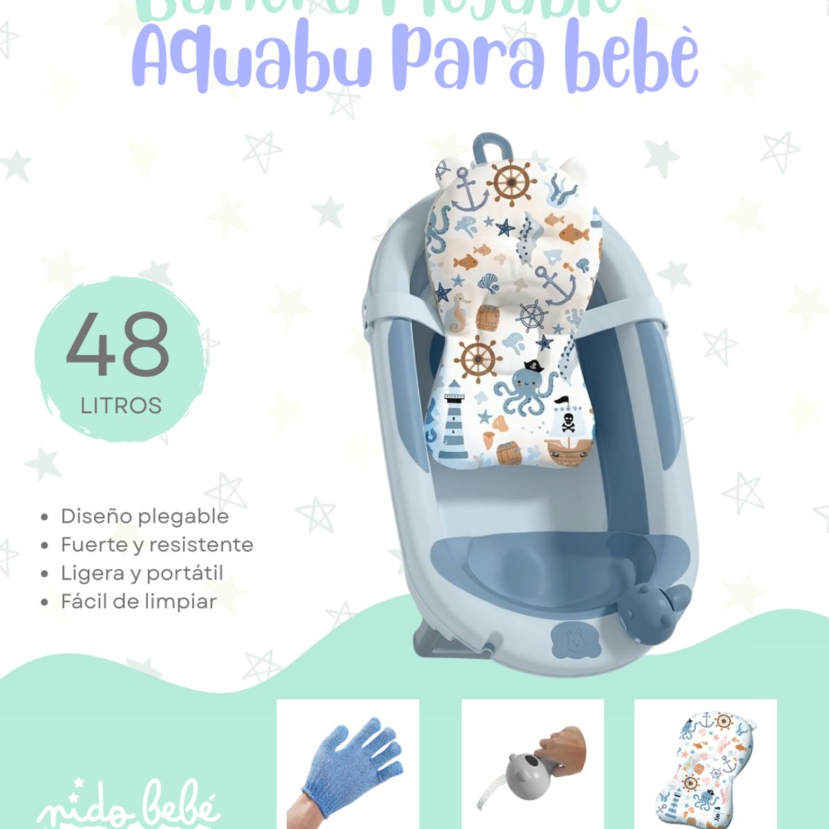 BABY - Bañera Plegable Aquabu  DELUXE