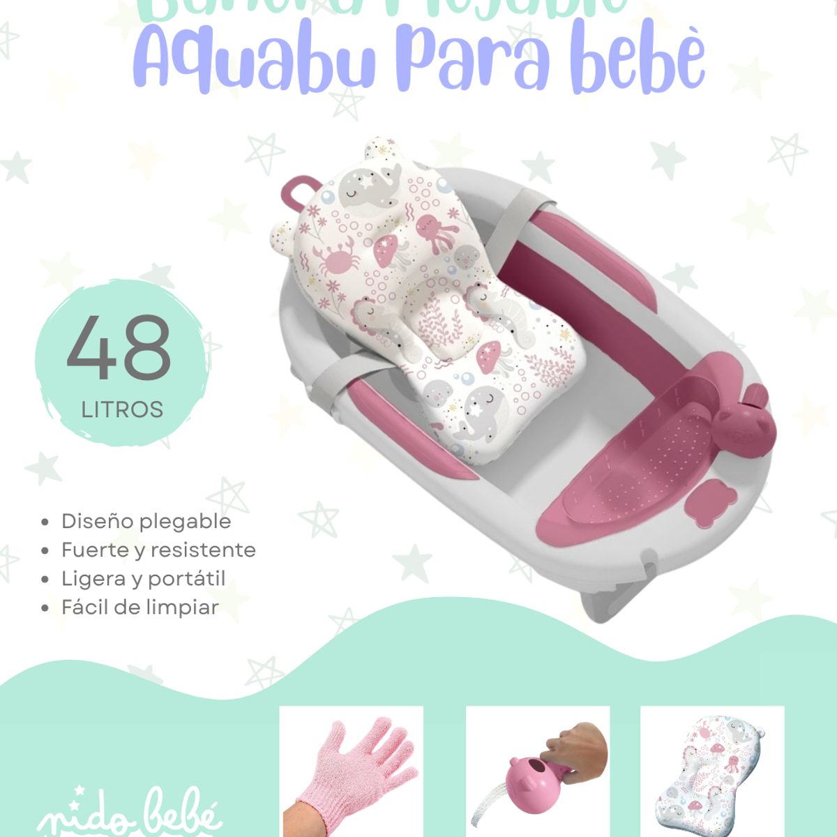 BABY - Bañera Plegable Aquabu  DELUXE