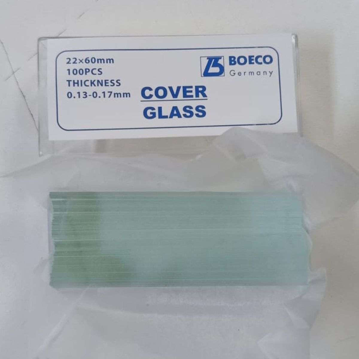 GENERICO - LAMINA CUBRE OBJETO 22mm X 60 mm  paquete x 100 UNDS