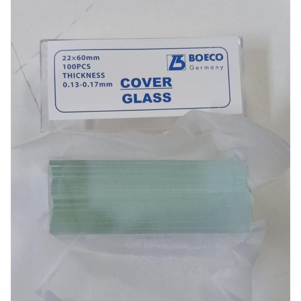 GENERICO - LAMINA CUBRE OBJETO 22mm X 60 mm  paquete x 100 UNDS