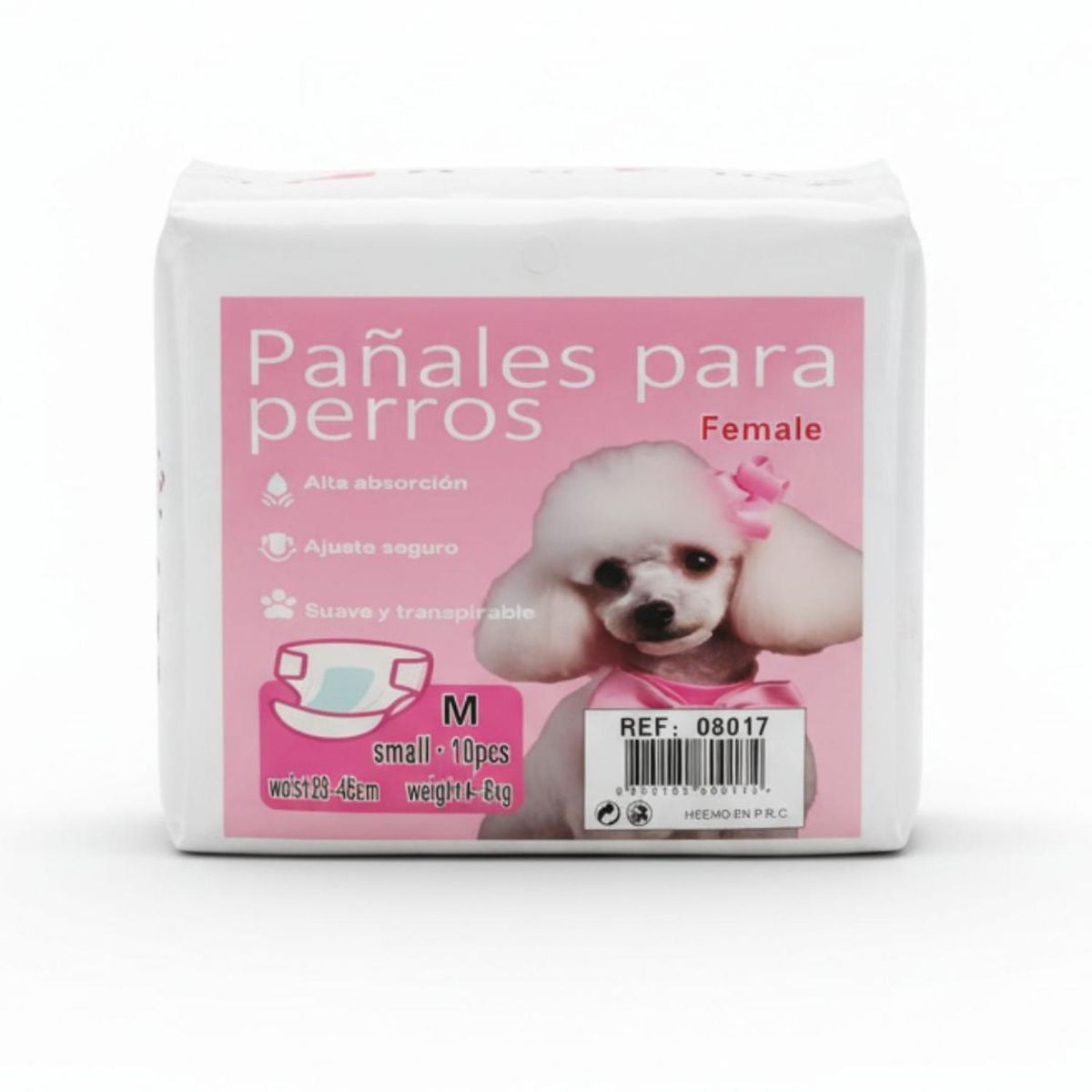 GENERICO - Pack x10 Pañal para Perros Hembra Celo Perras Talla M Absorbente Ajustable