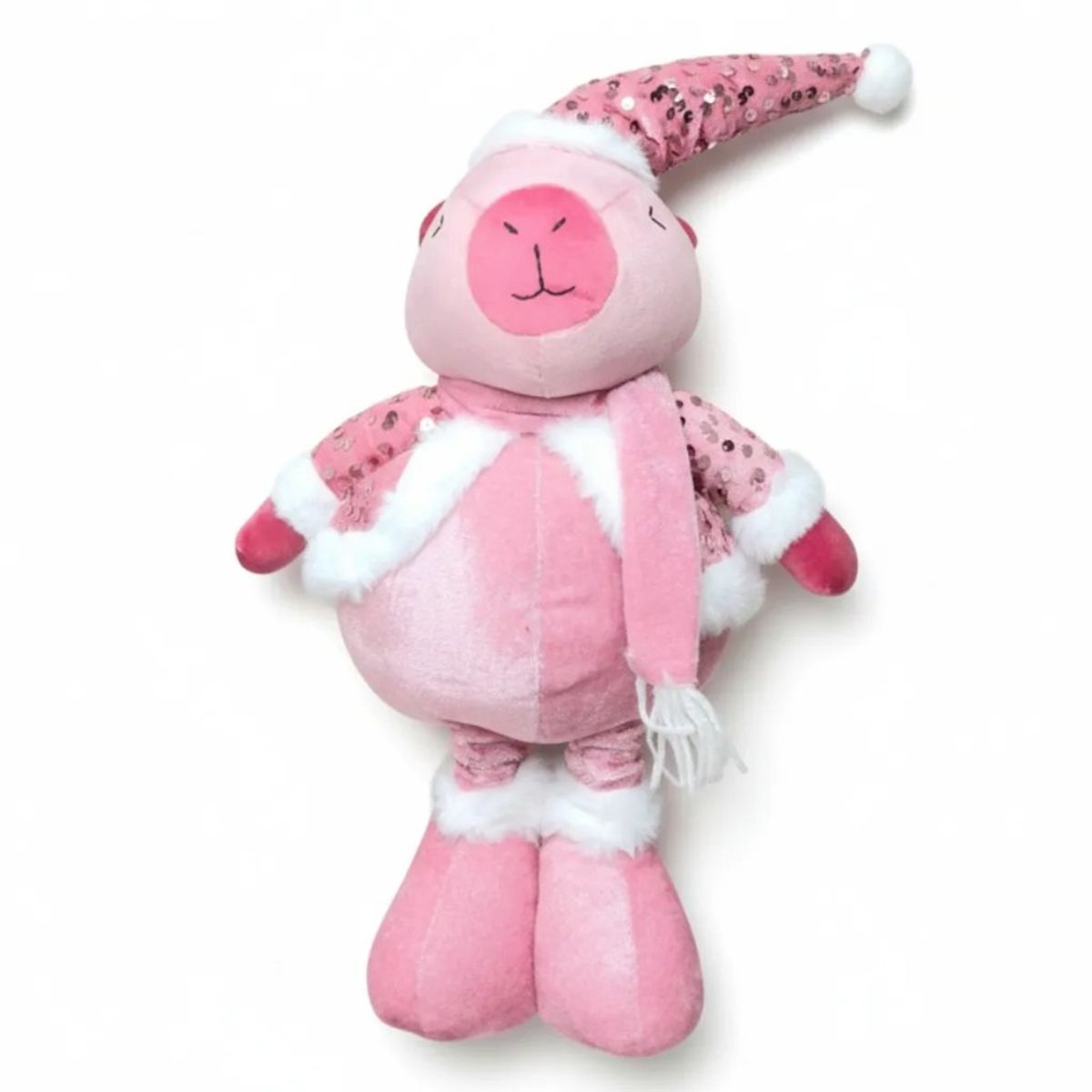GENERICO - Patilarga Navideño Capibara Rosa