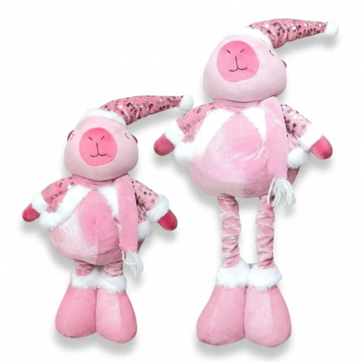 GENERICO - Patilarga Navideño Capibara Rosa