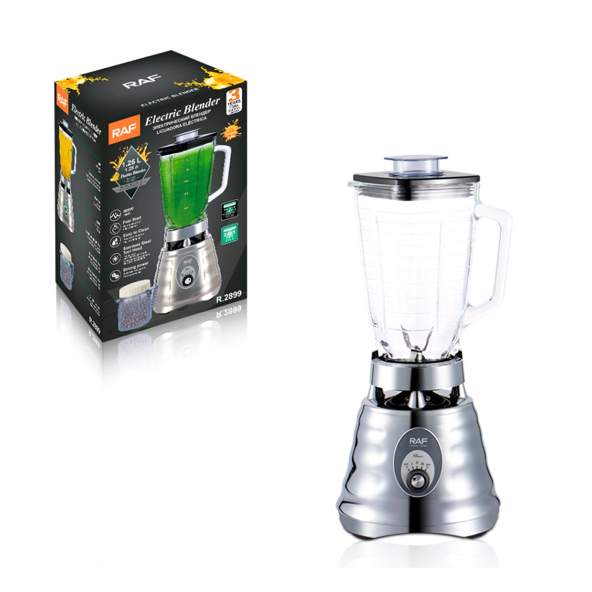 GENERICO - Licuadora 2 en 1 de 1.25 LT